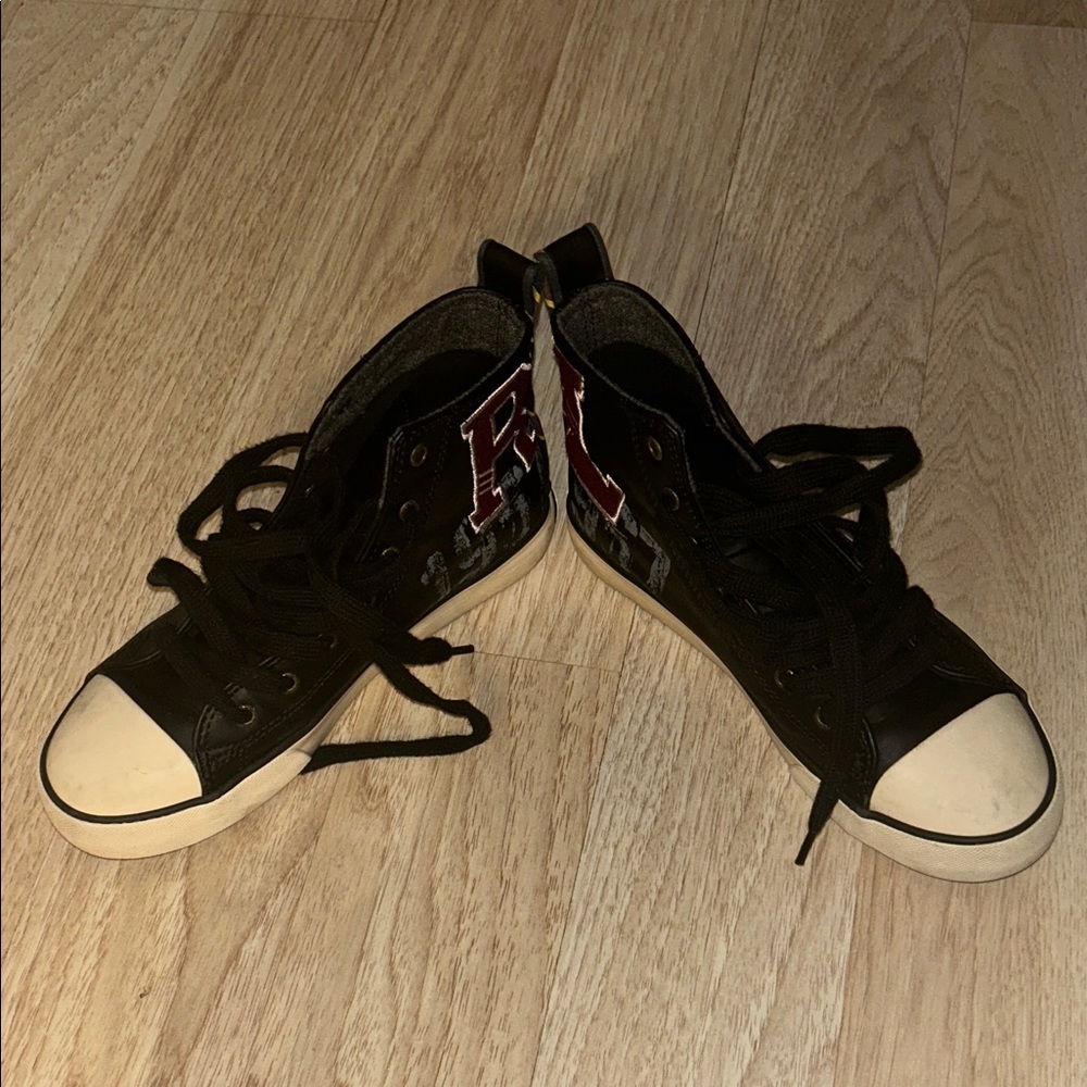 Ralph Lauren navy blue,High-Top Sneakers with White Soles kids used